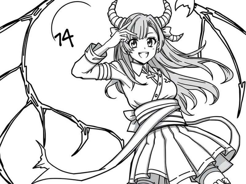 Step-by-Step Digital Coloring Process of Nezuko Kamado on Tablet