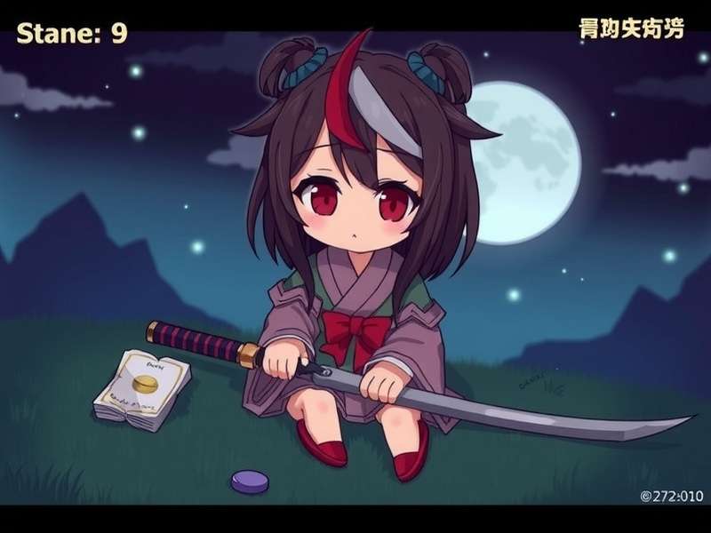 Nezuko Kamado cute fan art with pink kimono and bamboo muzzle