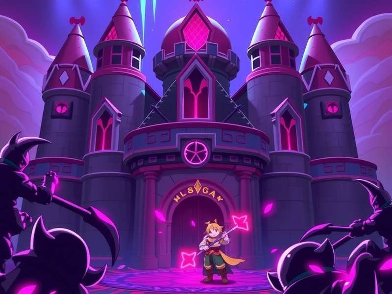 Official teaser visual for Demon Slayer: Infinity Castle arc showing Tanjiro and Nezuko facing the infinite castle