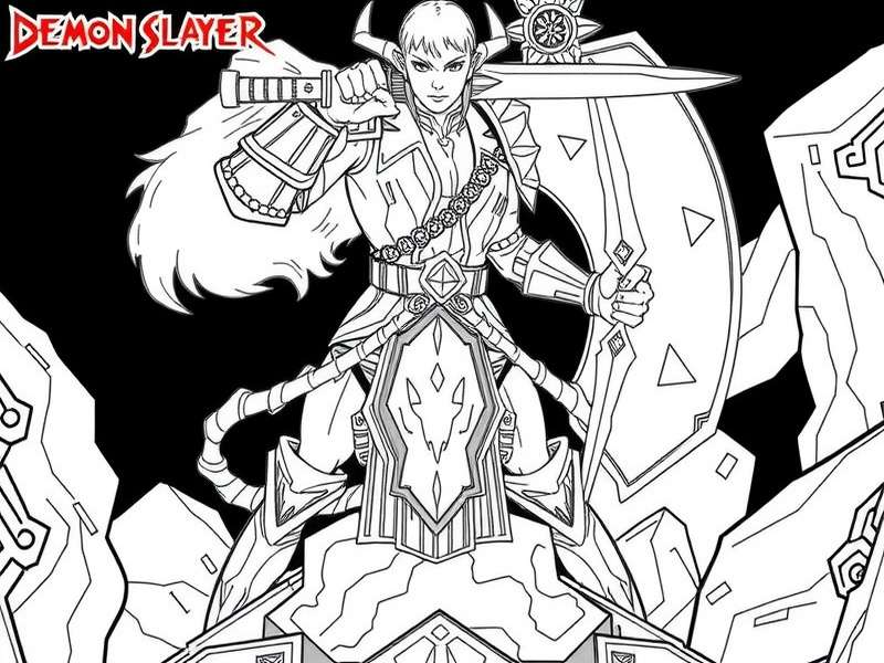 Demon Slayer Characters Coloring Pages Collection