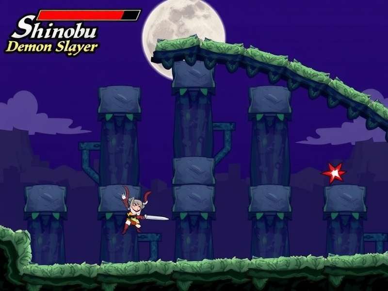 Shinobu Kocho in Demon Slayer standing with her sword and butterfly motifs