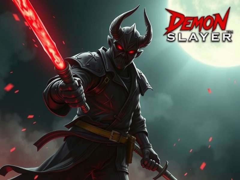 The Infinity Castle exterior glowing with an eerie purple hue