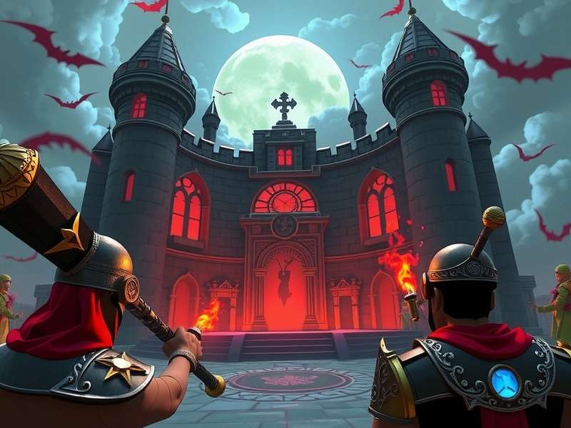 Demon Slayer Infinity Castle Movie Poster – Official key visual featuring Tanjiro, Nezuko, Zenitsu, and Inosuke against the Infinity Castle backdrop