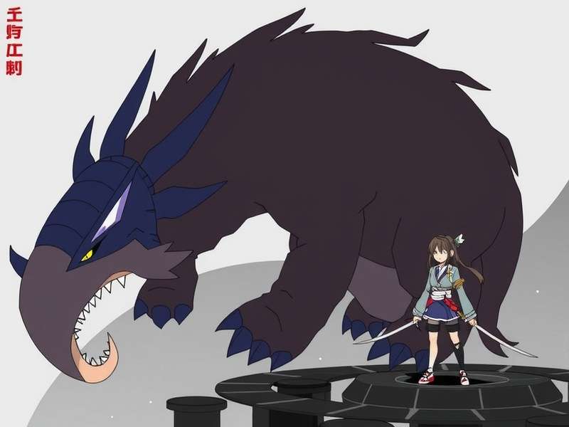 Tanjiro Kamado wielding his Nichirin Blade in a fierce battle against demons