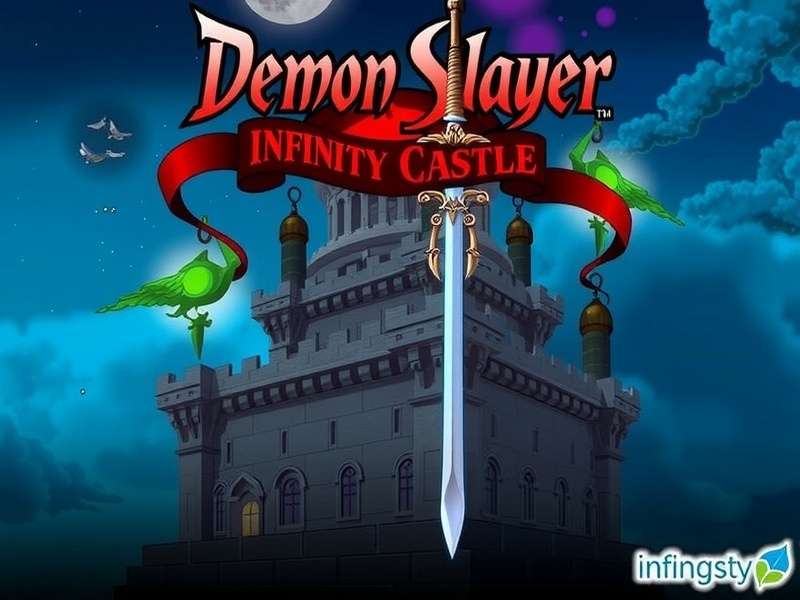 Demon Slayer Infinity Castle key visual featuring Tanjiro and the Hashira