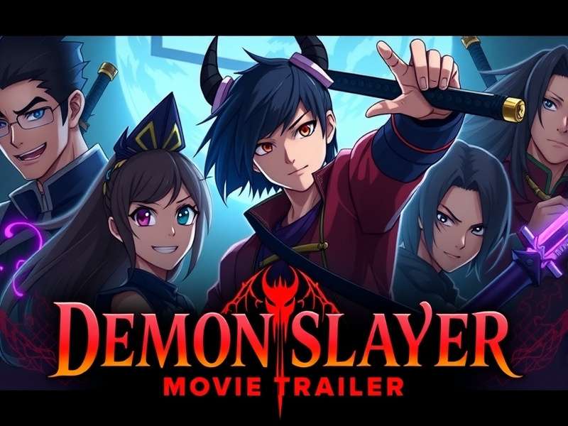 Demon Slayer Movie Trailer English Dub official poster featuring Tanjiro and the Hashira in the Infinity Castle arc.
