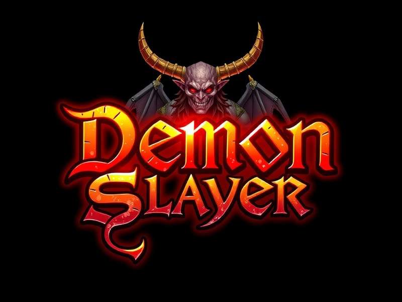 Minimalist black and white version of the Demon Slayer Logo