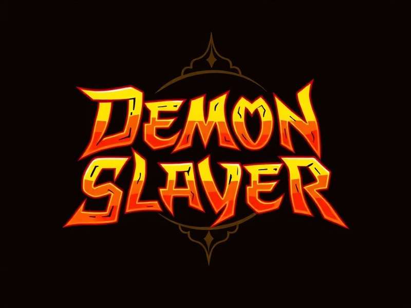 Golden flame version of Demon Slayer Logo created in a collaborative project between Tokyo and Delhi artists